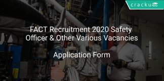 FACT Recruitment 2020 Safety Officer & Other Various Vacancies