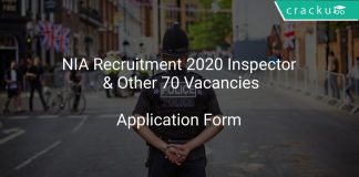 NIA Recruitment 2020 Inspector & Other 70 Vacancies