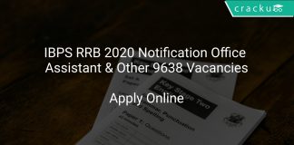 IBPS RRB 2020 Notification Office Assistant & Other 9638 Vacancies