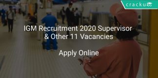 IGM Recruitment 2020 Supervisor & Other 11 Vacancies