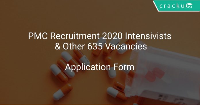 PMC Recruitment 2020 Intensivists & Other 635 Vacancies