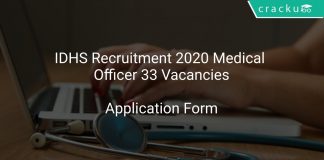 IDHS Recruitment 2020 Medical Officer 33 Vacancies