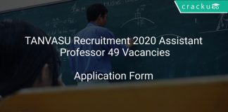 TANVASU Recruitment 2020 Assistant Professor 49 Vacancies