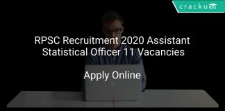 RPSC Recruitment 2020 Assistant Statistical Officer 11 Vacancies