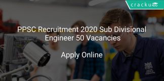 PPSC Recruitment 2020 Sub Divisional Engineer 50 Vacancies