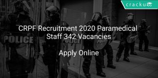 CRPF Recruitment 2020 Paramedical Staff 342 Vacancies