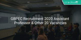 GBPEC Recruitment 2020 Assistant Professor & Other 20 Vacancies