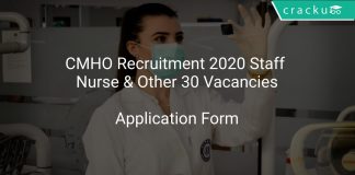 CMHO Recruitment 2020 Staff Nurse & Other 30 Vacancies