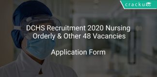 DCHS Recruitment 2020 Nursing Orderly & Other 48 Vacancies