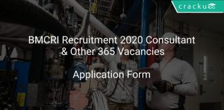 BMCRI Recruitment 2020 Consultant & Other 365 Vacancies