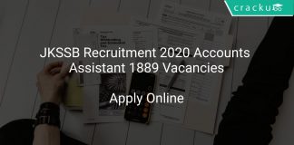 JKSSB Recruitment 2020 Accounts Assistant 1889 Vacancies