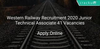 Western Railway Recruitment 2020 Junior Technical Associate 41 Vacancies