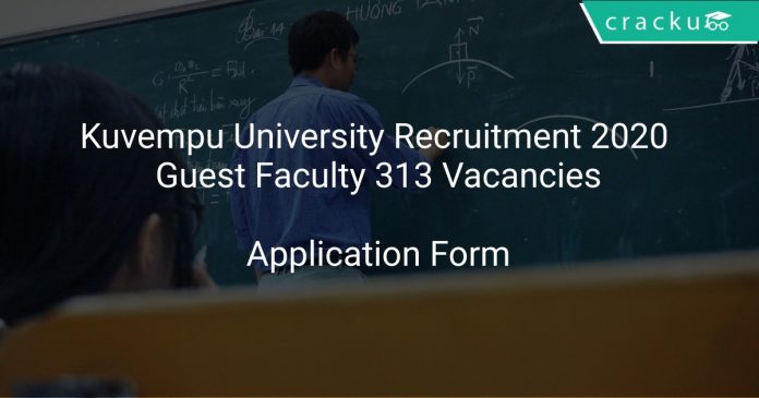 Kuvempu University Recruitment 2020 Guest Faculty 313 Vacancies