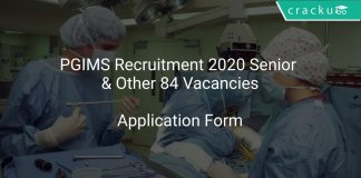 PGIMS Recruitment 2020 Senior & Other 84 Vacancies