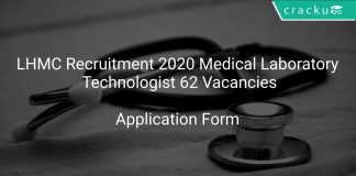 LHMC Recruitment 2020 Medical Laboratory Technologist 62 Vacancies