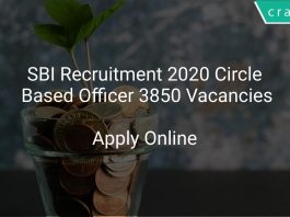 SBI Recruitment 2020 Circle Based Officer 3850 Vacancies