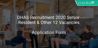 DHAS Recruitment 2020 Senior Resident & Other 12 Vacancies