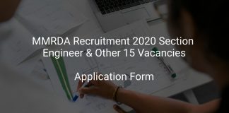 MMRDA Recruitment 2020 Section Engineer & Other 15 Vacancies