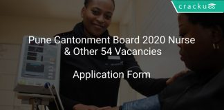 Pune Cantonment Board 2020 Nurse & Other 54 Vacancies