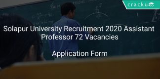 Solapur University Recruitment 2020 Assistant Professor 72 Vacancies