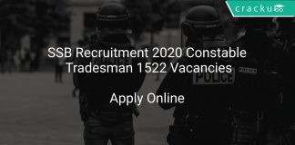 SSB Recruitment 2020 Constable Tradesman 1522 Vacancies