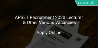 APSET Recruitment 2020 Lecturer & Other Various Vacancies