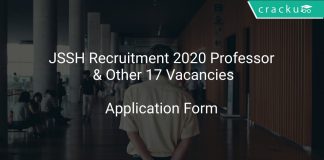 JSSH Recruitment 2020 Professor & Other 17 Vacancies