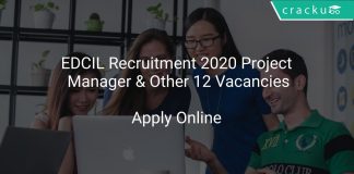 EDCIL Recruitment 2020 Project Manager & Other 12 Vacancies