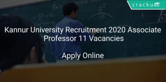 Kannur University Recruitment 2020 Associate Professor 11 Vacancies