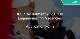 BPSC Recruitment 2020 HODEngineering 111 Vacancies