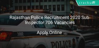 Rajasthan Police Recruitment 2020 Sub Inspector 706 Vacancies