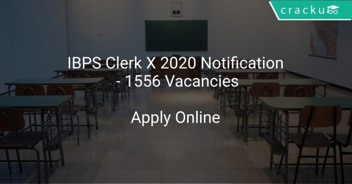 IBPS Clerk X 2020 Notification - 1556 Vacancies