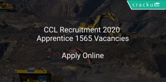 CCL Recruitment 2020 Apprentice 1565 Vacancies