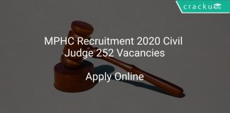 MPHC Recruitment 2020 Civil Judge 252 Vacancies