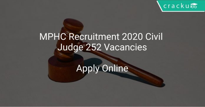 MPHC Recruitment 2020 Civil Judge 252 Vacancies