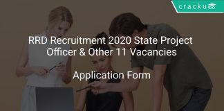 RRD Recruitment 2020 State Project Officer & Other 11 Vacancies