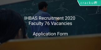 IHBAS Recruitment 2020 Faculty 76 Vacancies