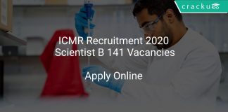 ICMR Recruitment 2020 Scientist B 141 Vacancies