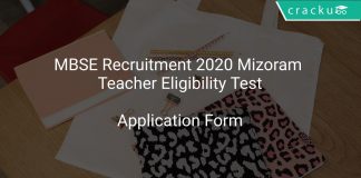 MBSE Recruitment 2020 Mizoram Teacher Eligibility Test