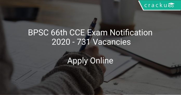 BPSC 66th CCE Exam Notification 2020 - 731 Vacancies
