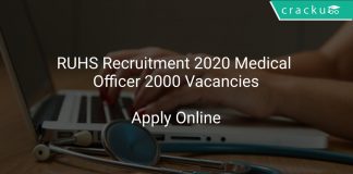 RUHS Recruitment 2020 Medical Officer 2000 Vacancies