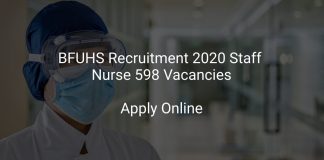 BFUHS Recruitment 2020 Staff Nurse 598 Vacancies