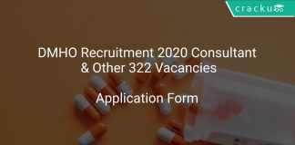 DMHO Recruitment 2020 Consultant & Other 322 Vacancies