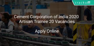 Cement Corporation of India 2020 Artisan Trainee 20 Vacancies