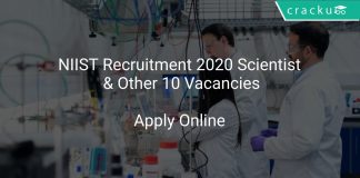 NIIST Recruitment 2020 Scientist & Other 10 Vacancies