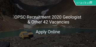OPSC Recruitment 2020 Geologist & Other 42 Vacancies