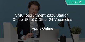 VMC Recruitment 2020 Station Officer (Fire) & Other 24 Vacancies