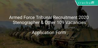 Armed Force Tribunal Recruitment 2020 Stenographer & Other 109 Vacancies