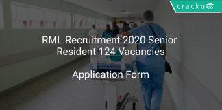 RML Recruitment 2020 Senior Resident 124 Vacancies
