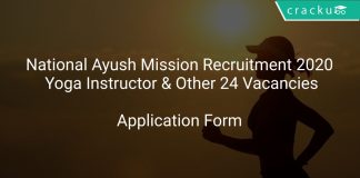 National Ayush Mission Recruitment 2020 Yoga Instructor & Other 24 Vacancies